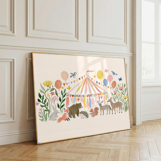 Woodland Animal Nursery Wall Art