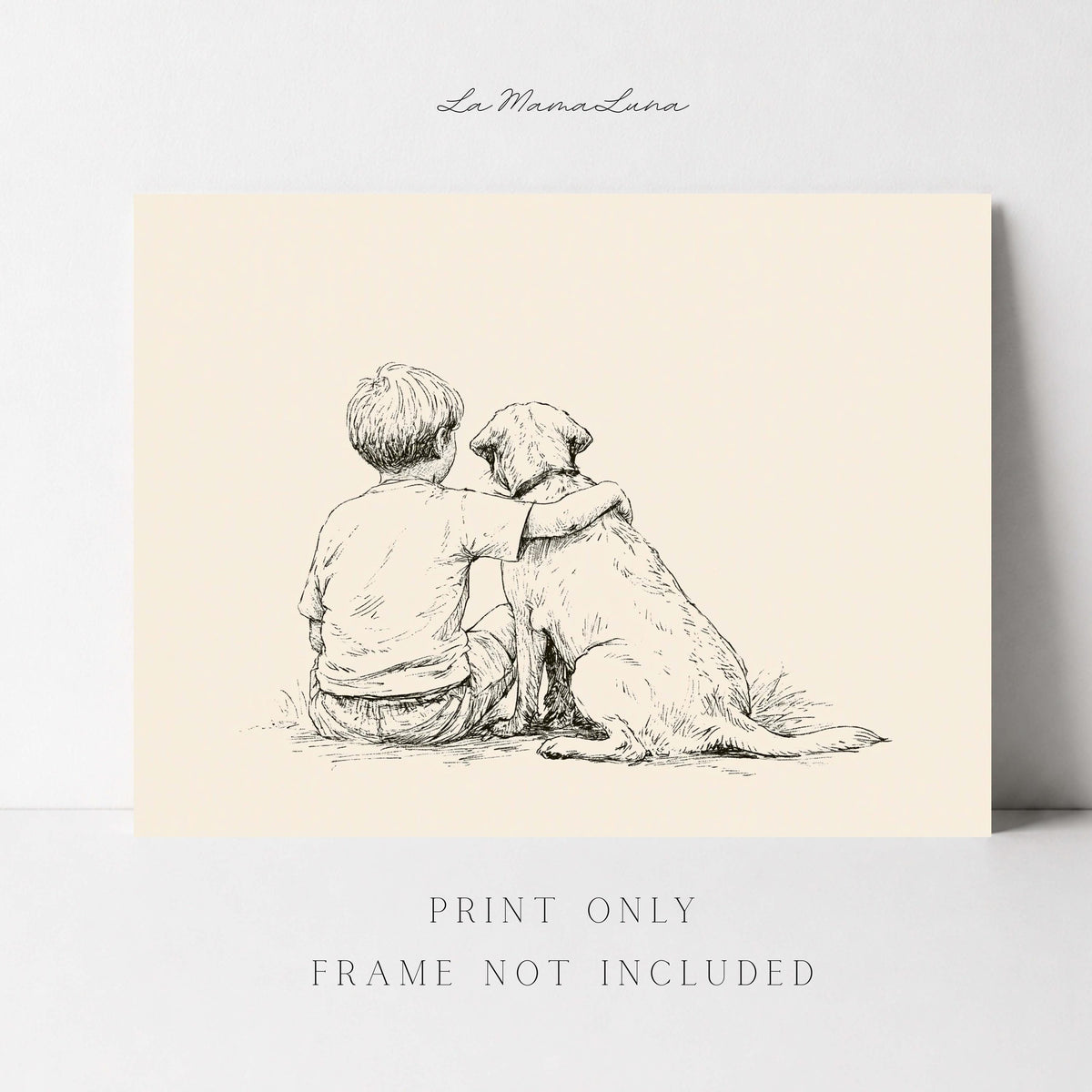 Boy and Labrador
