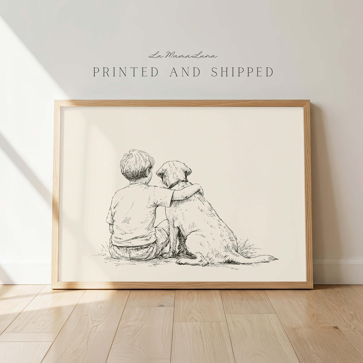 Boy and Labrador