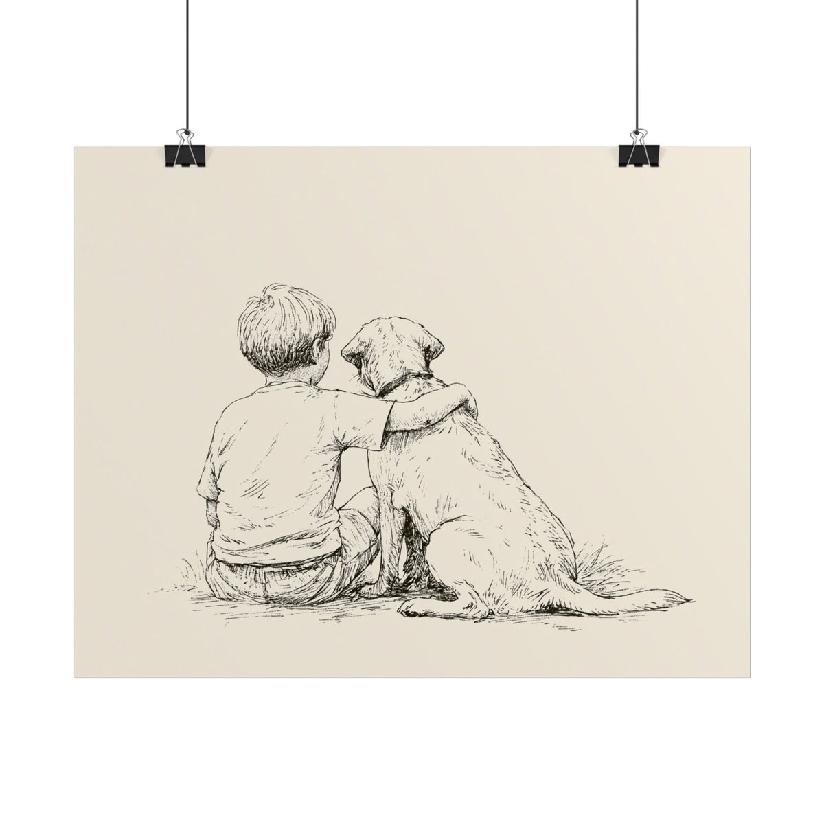 Boy and Labrador