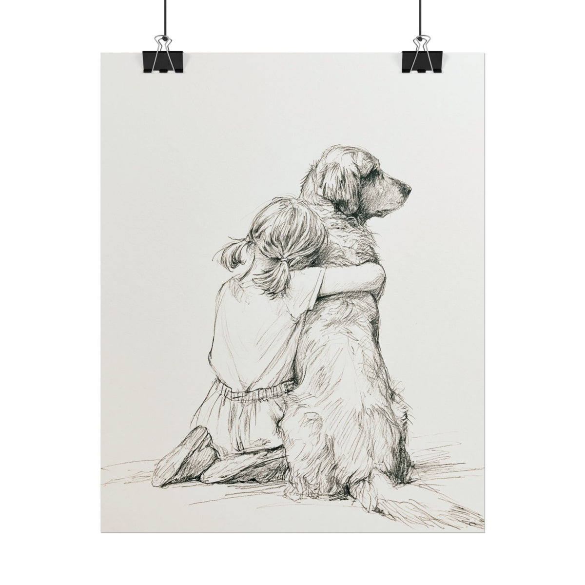 Girl and Golden Retriever