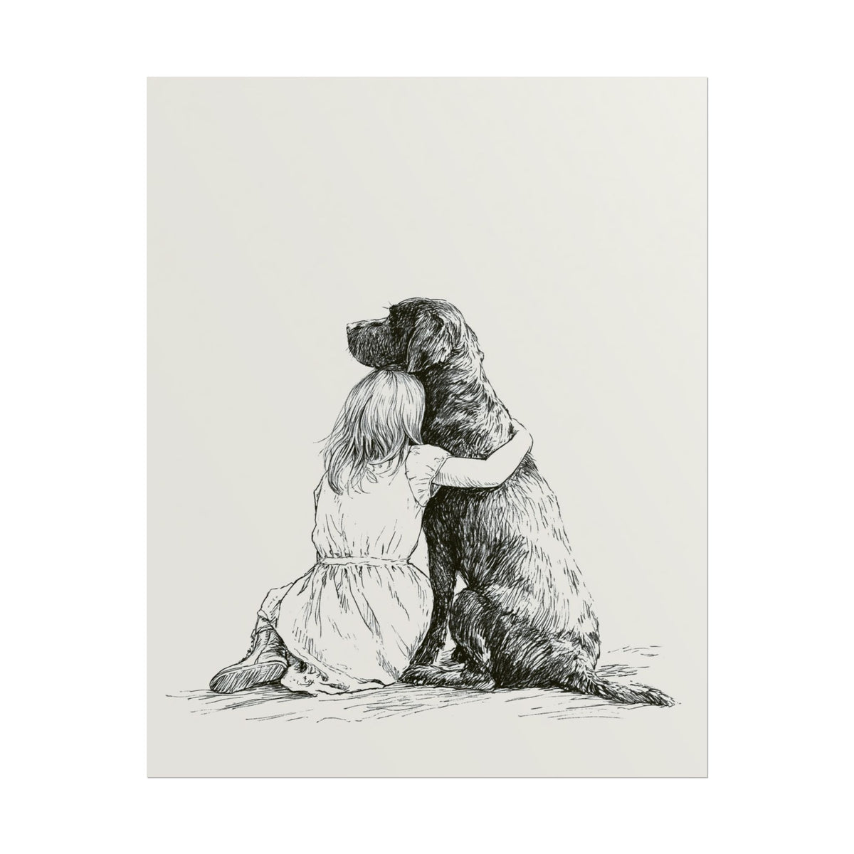 Girl & Black Lab
