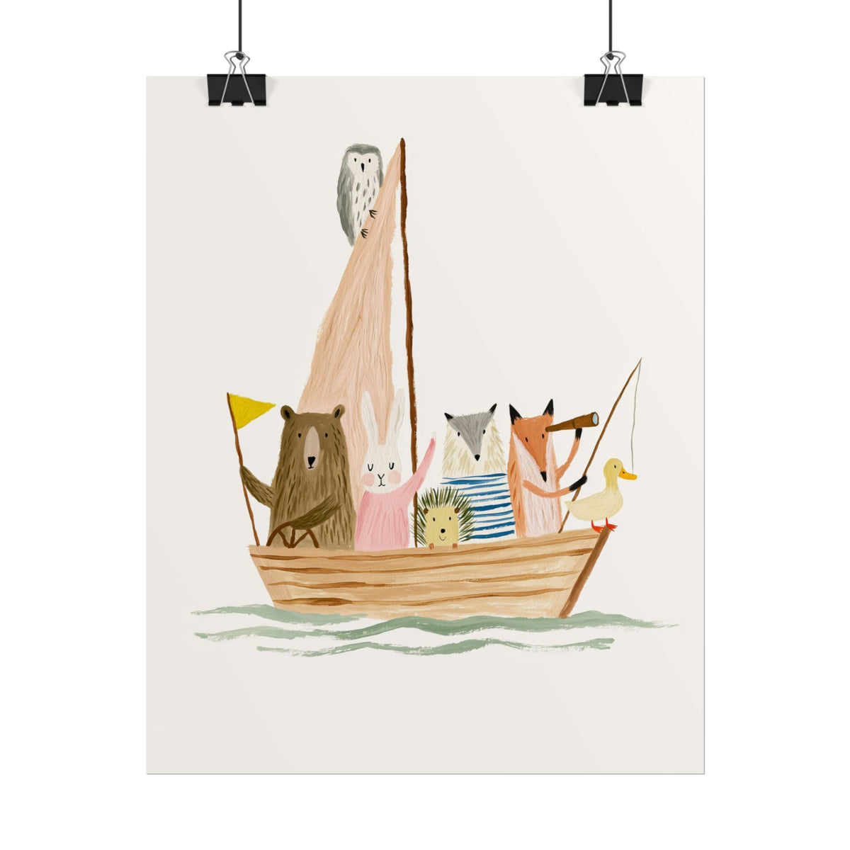 Woodland Animal Sailboat