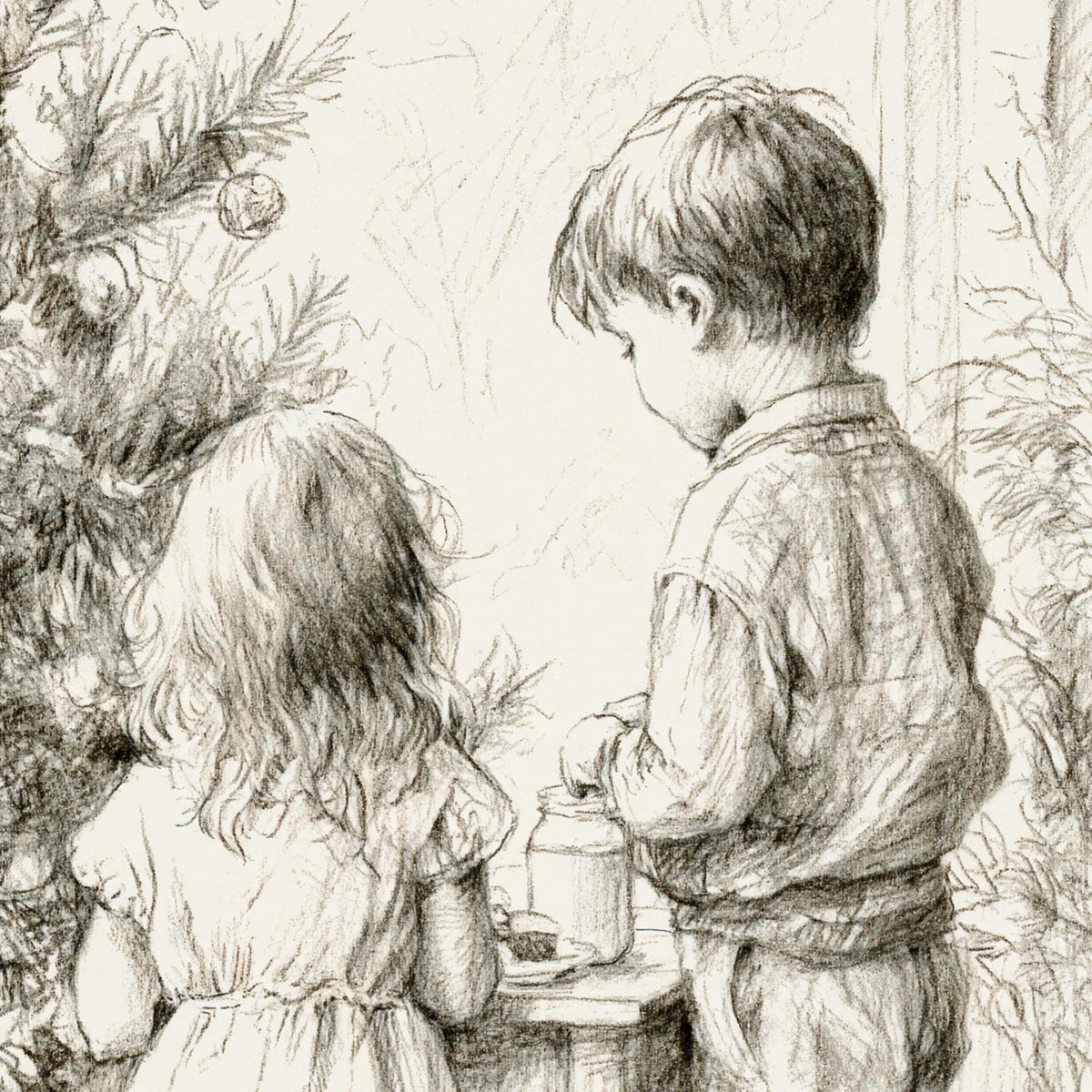 Christmas Milk and Cookies Print