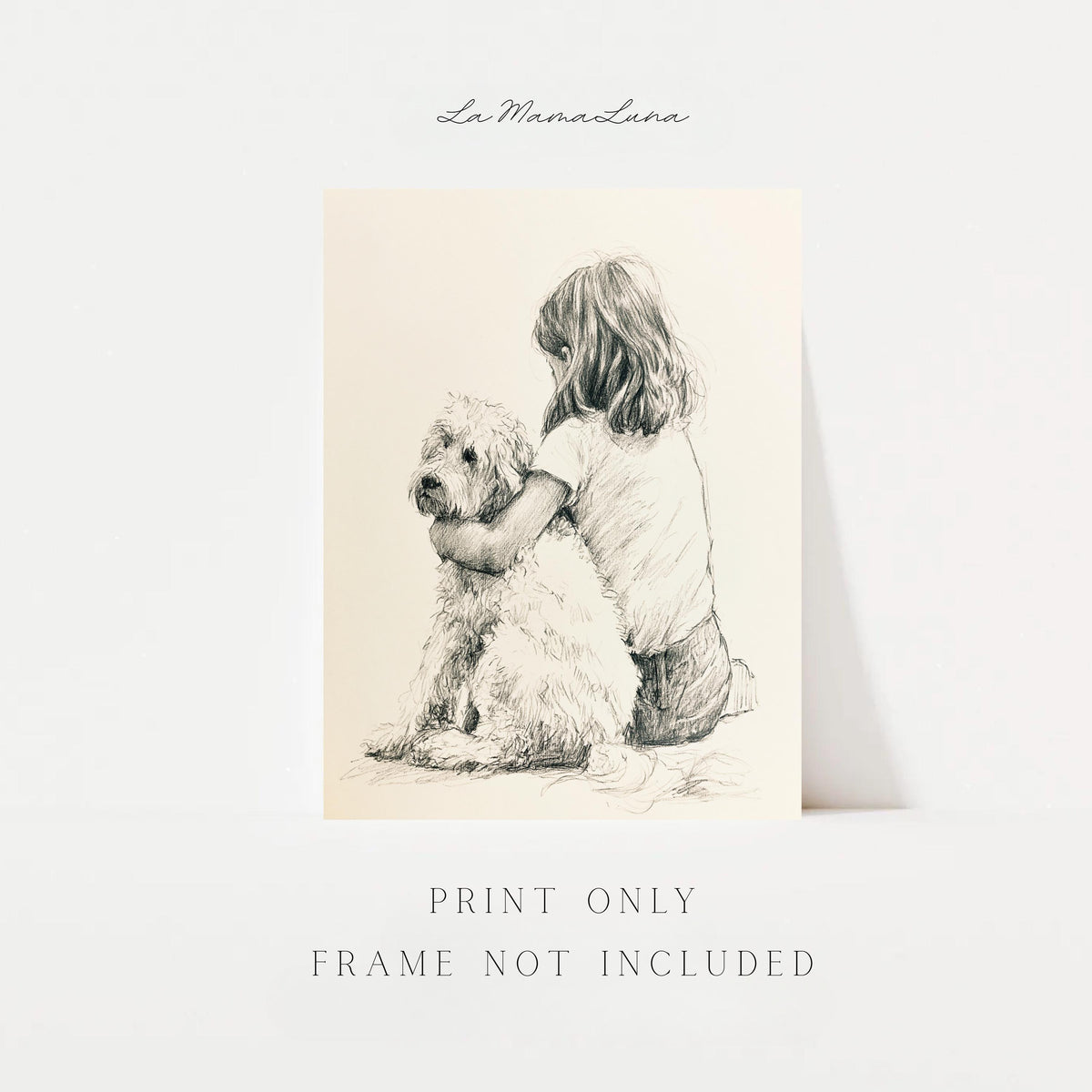 Girl and Mini Goldendoodle
