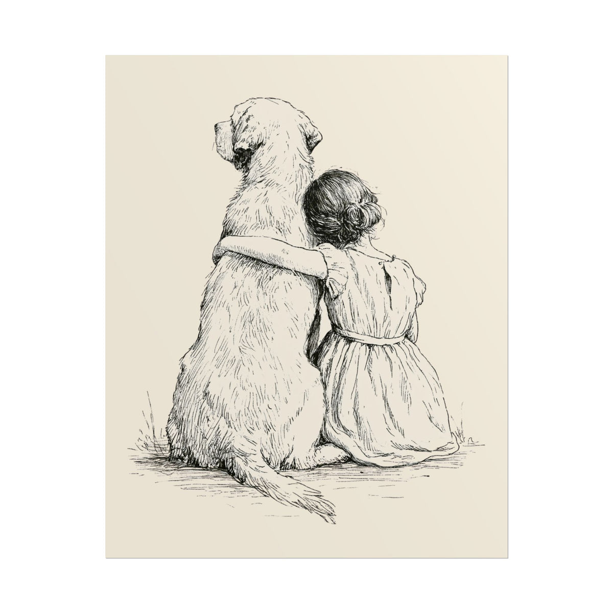Girl and Labrador