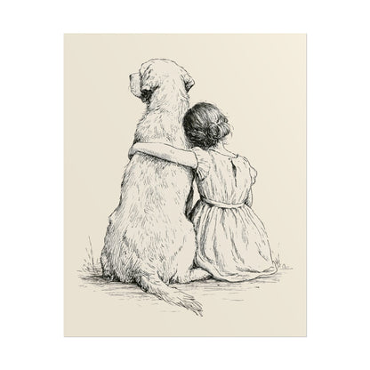 Girl and Labrador