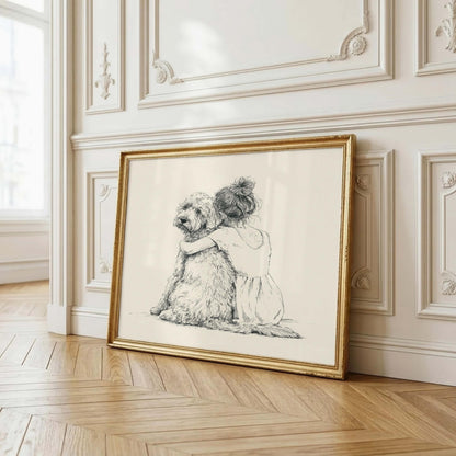 Girl and Goldendoodle