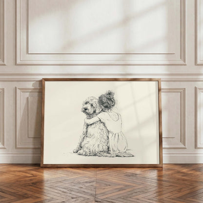 Girl and Goldendoodle