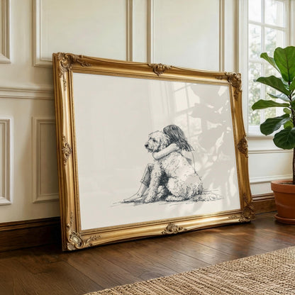 Girl & Goldendoodle