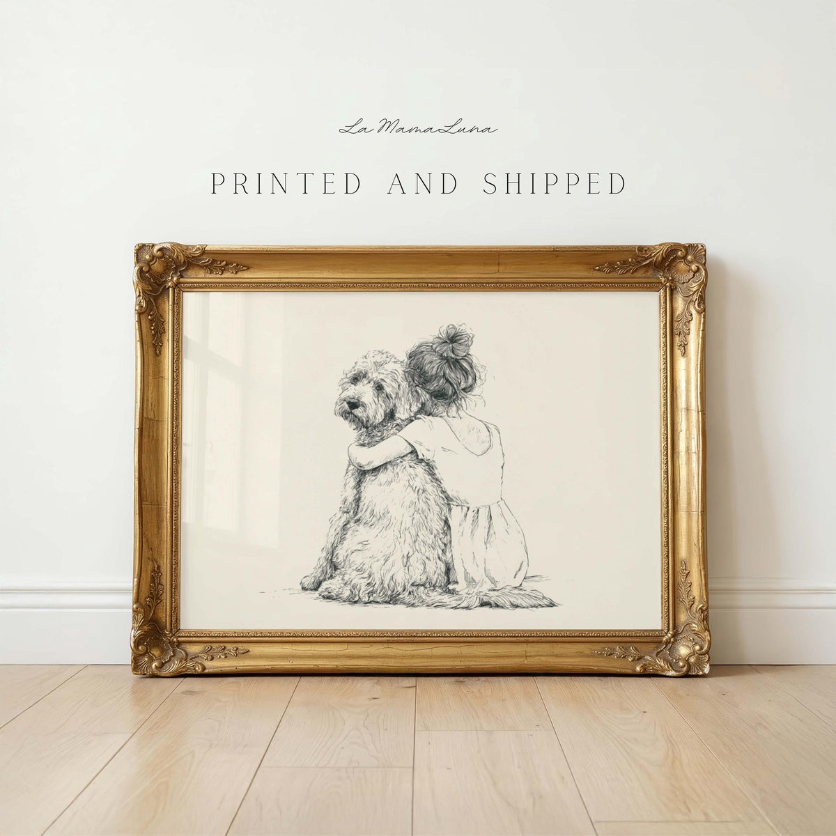 Girl and Goldendoodle