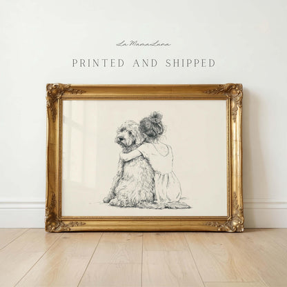 Girl and Goldendoodle