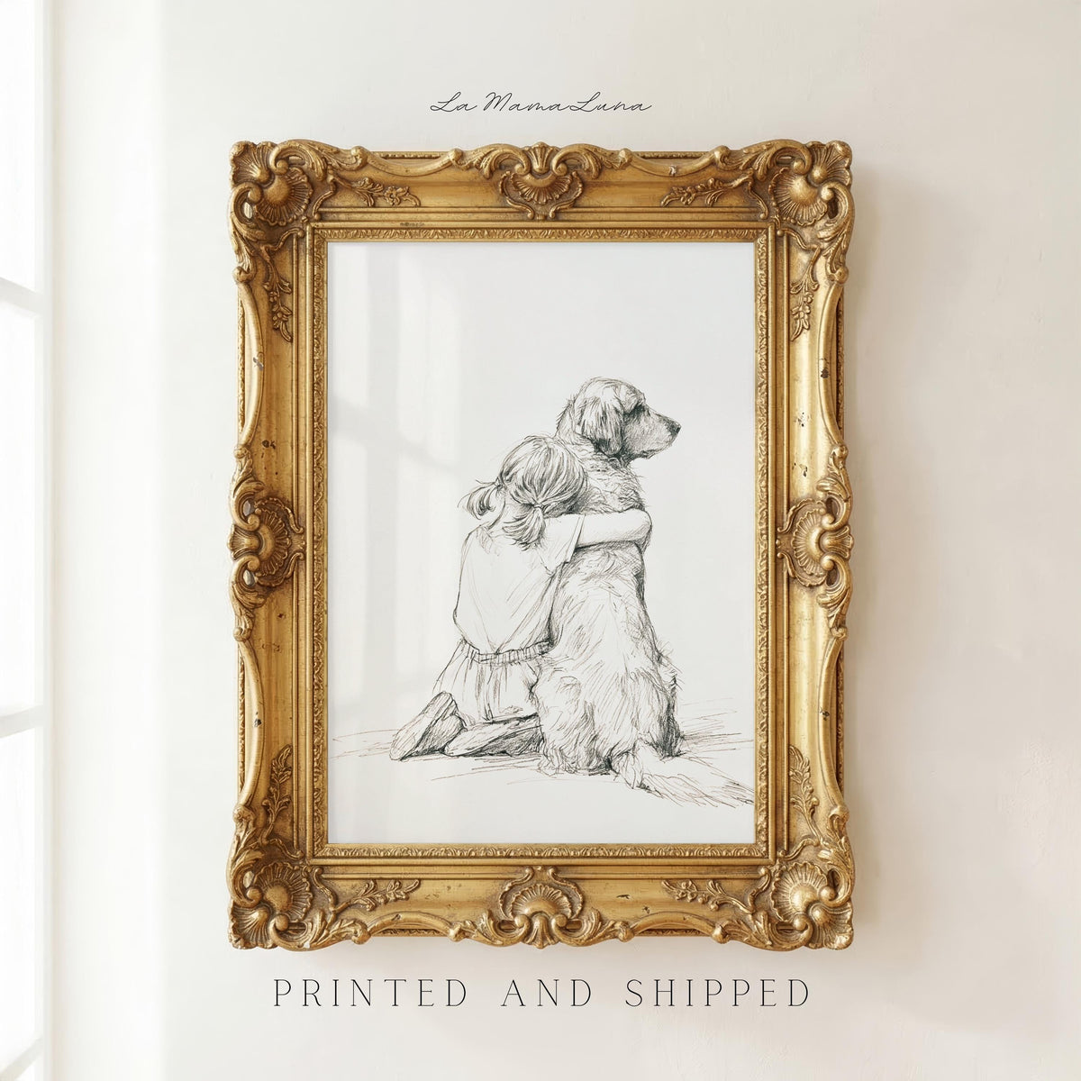 Girl and Golden Retriever