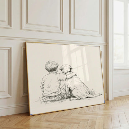 Boy and Labrador