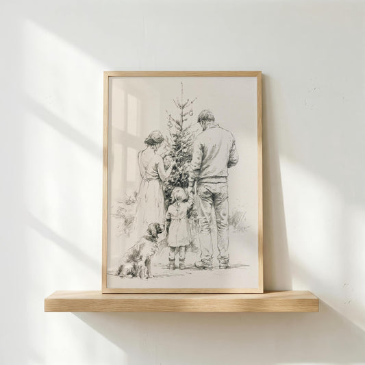 Family Christmas Tree Print