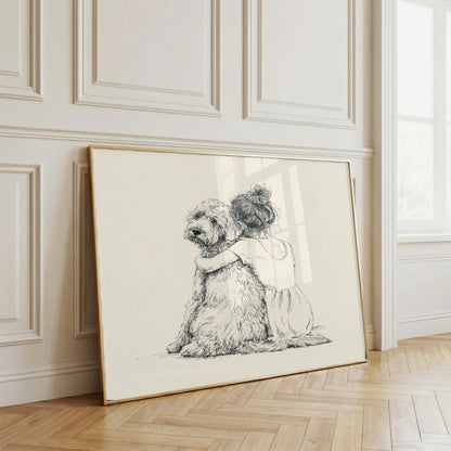 Girl and Goldendoodle
