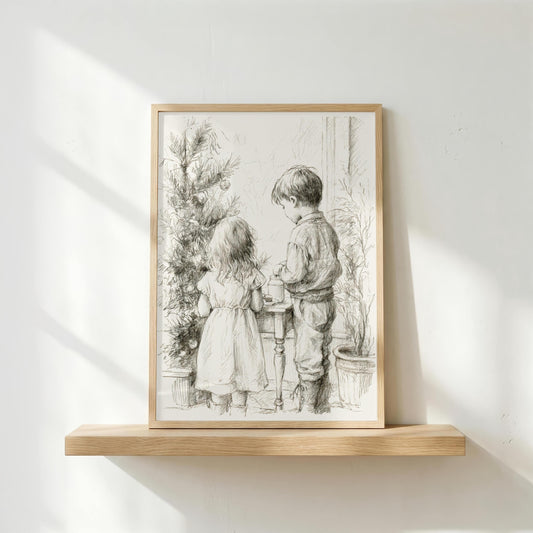 Christmas Milk and Cookies Print