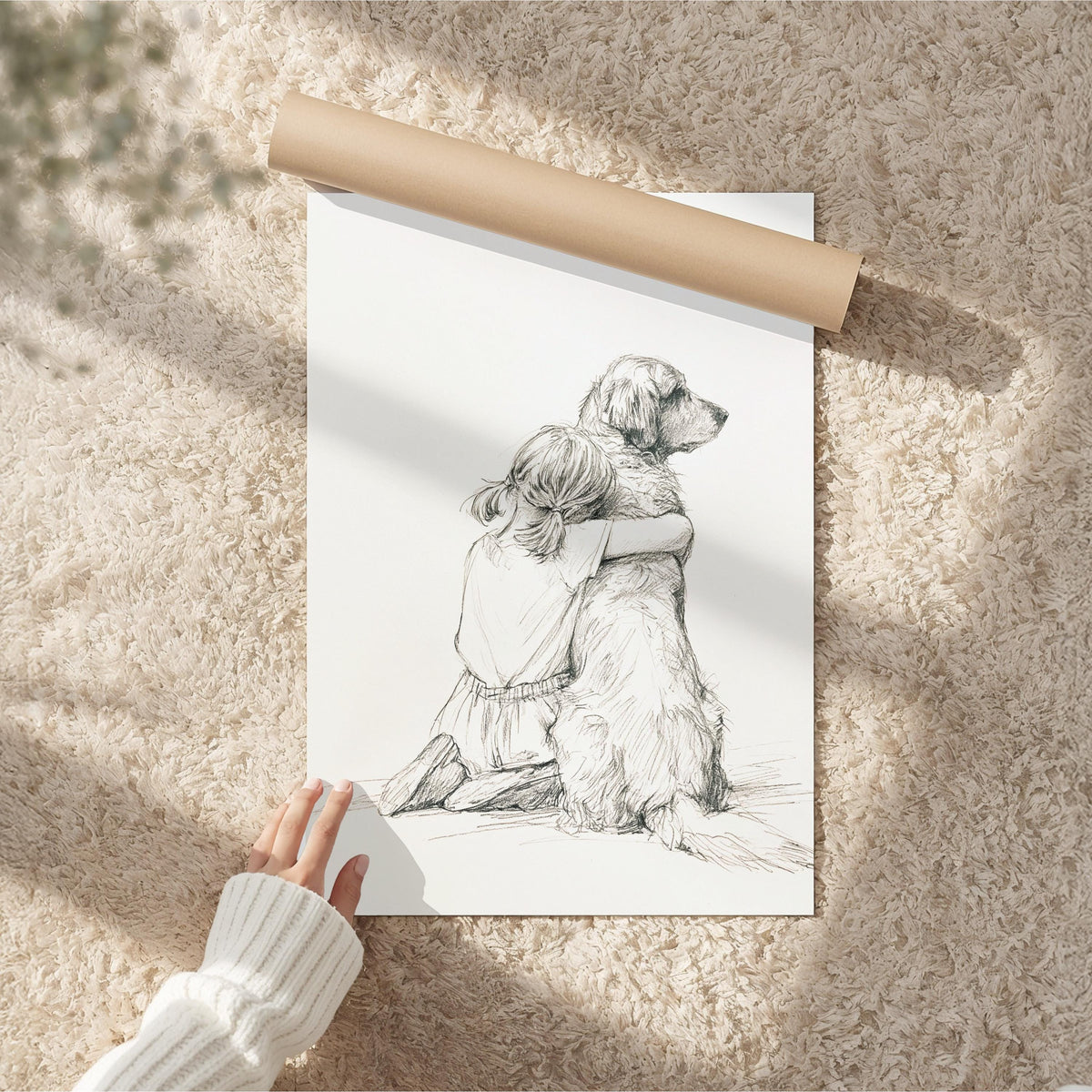 Girl and Golden Retriever