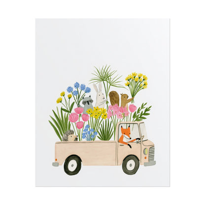 Woodland Animal Flower Truck