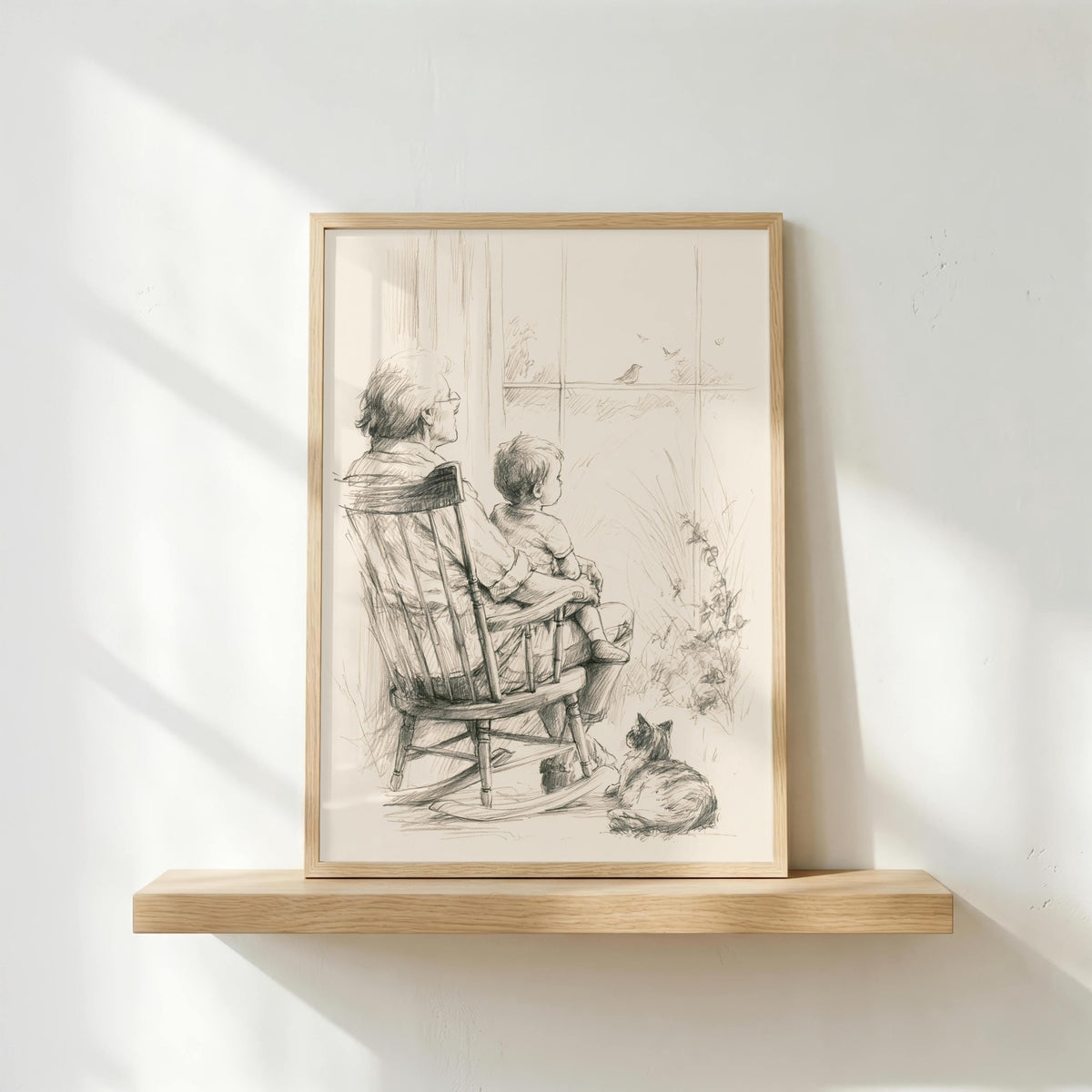 Grandmother and Grandson Rocking Chair
