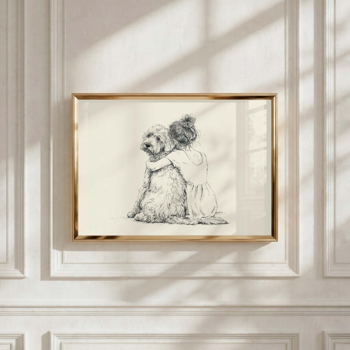 Girl and Goldendoodle