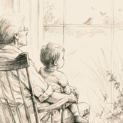 Grandmother and Grandson Rocking Chair