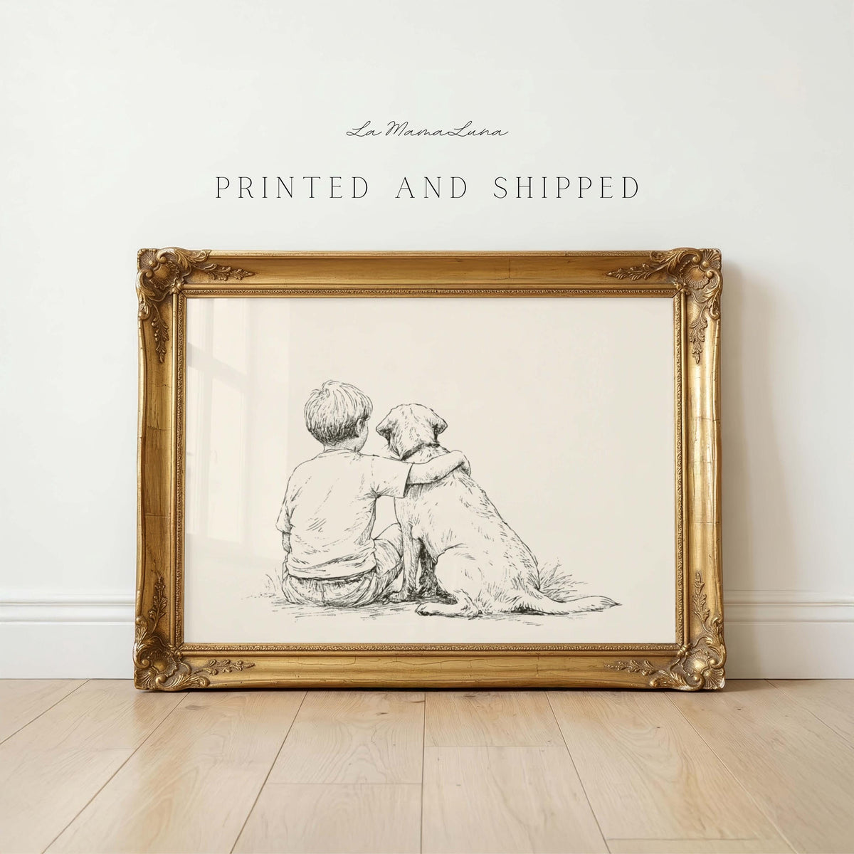 Boy and Labrador