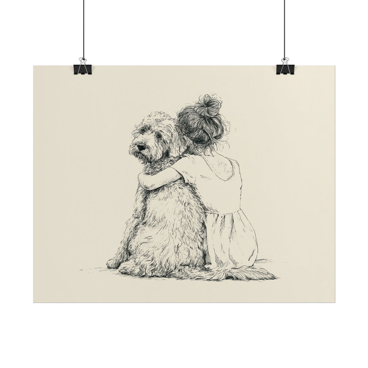 Girl and Goldendoodle