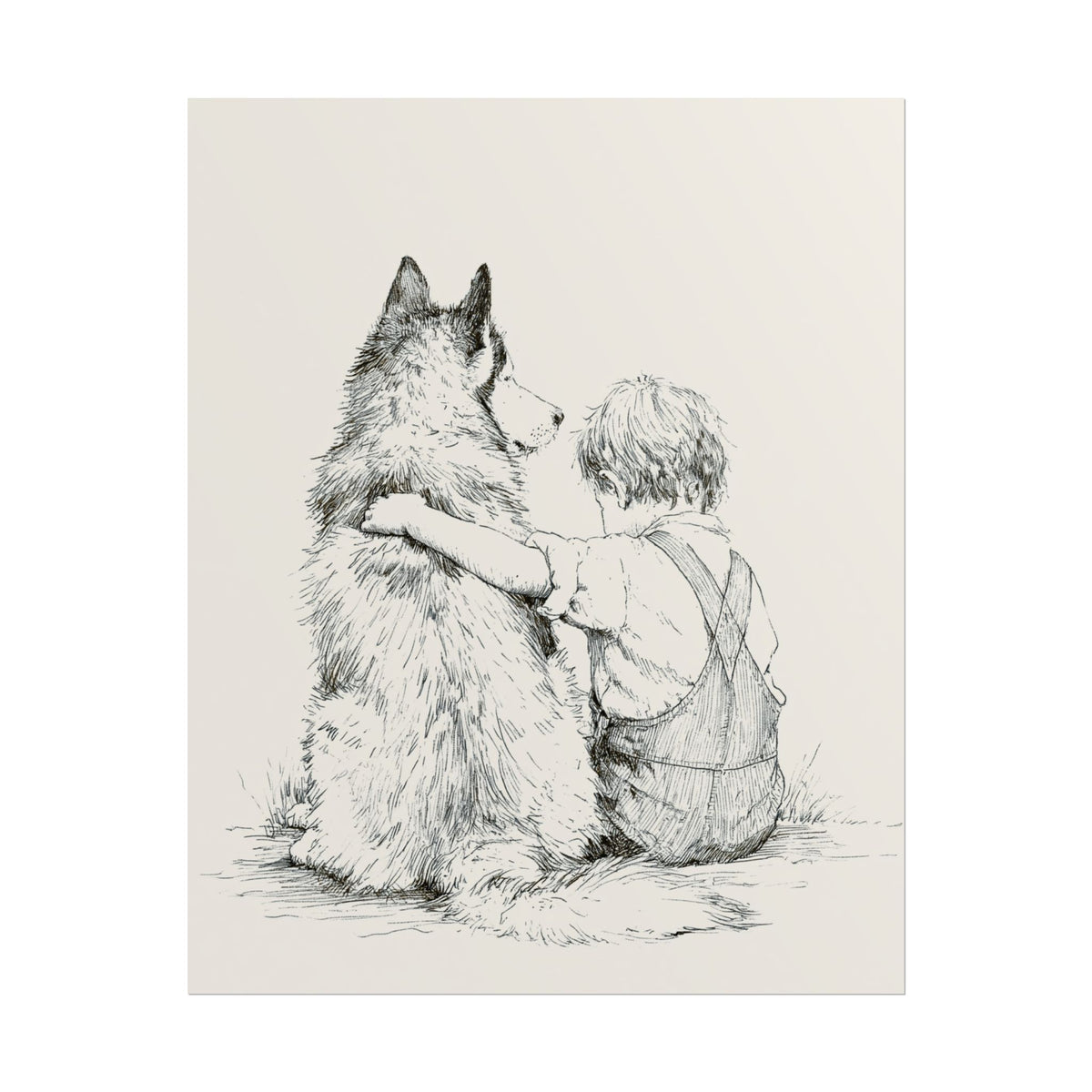 Boy & Husky