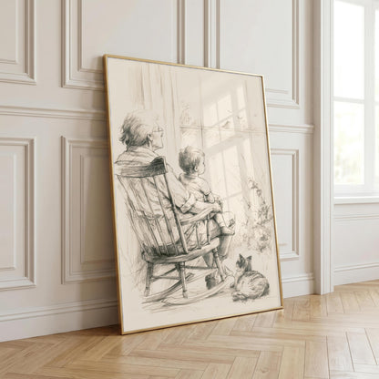 Grandmother and Grandson Rocking Chair