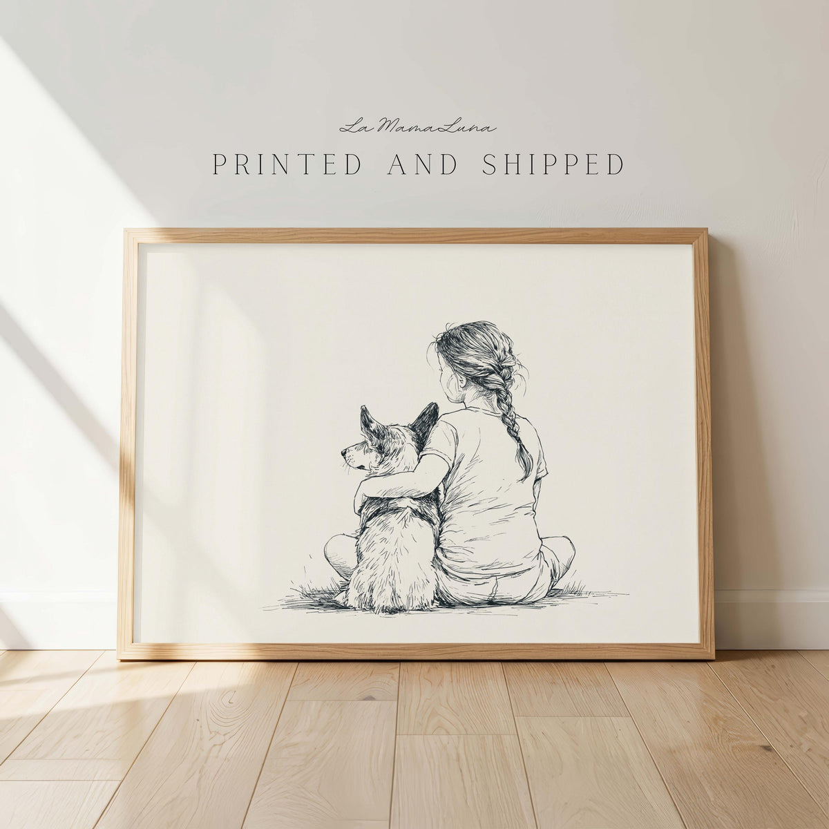Girl and Corgi