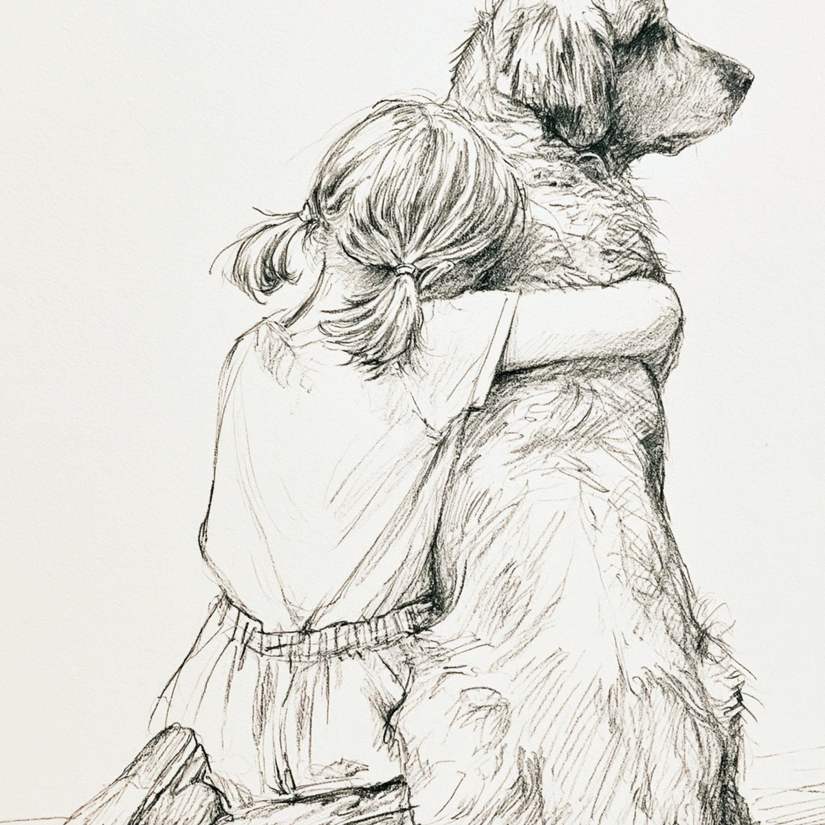 Girl and Golden Retriever
