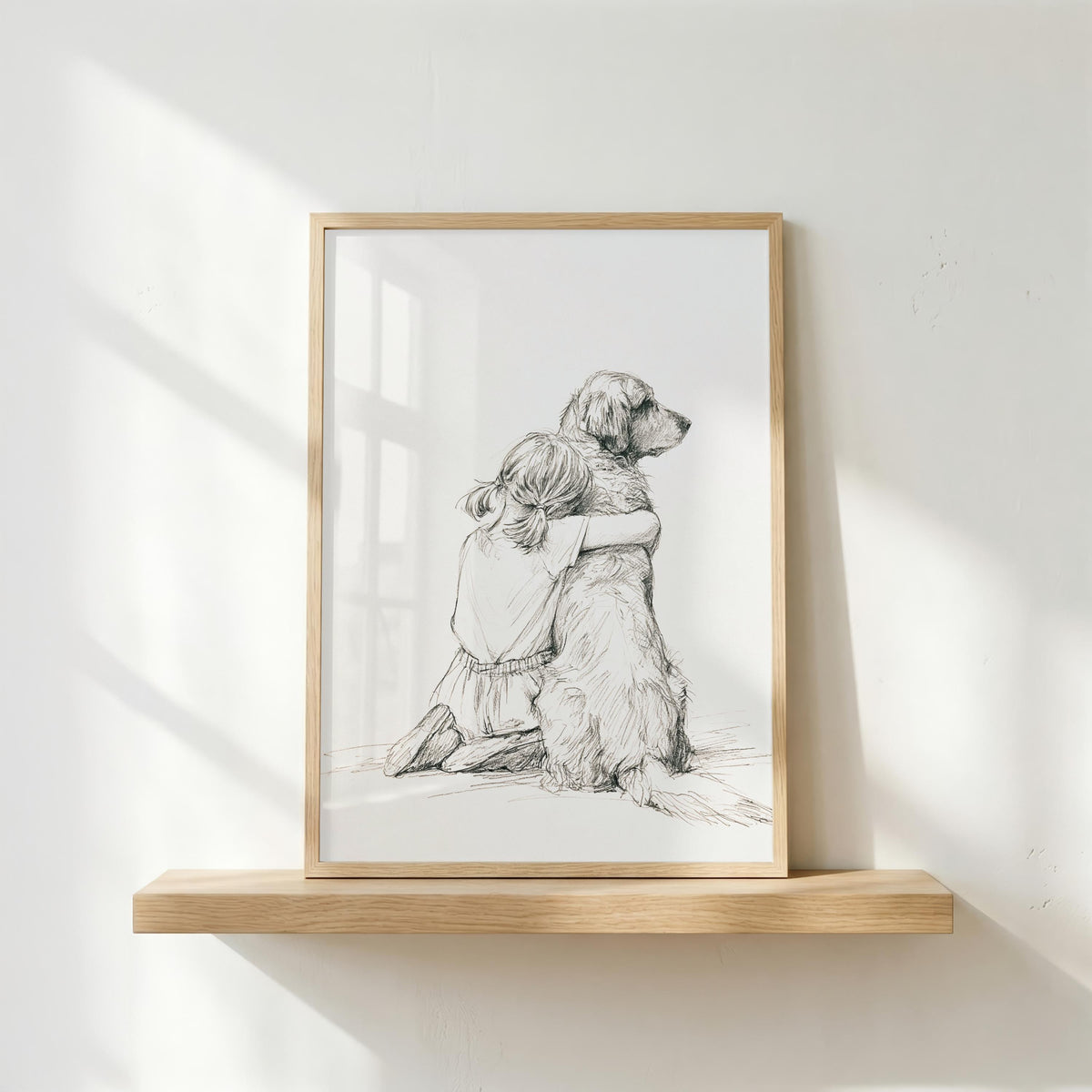 Girl and Golden Retriever