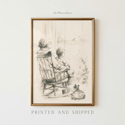 Grandmother and Grandson Rocking Chair