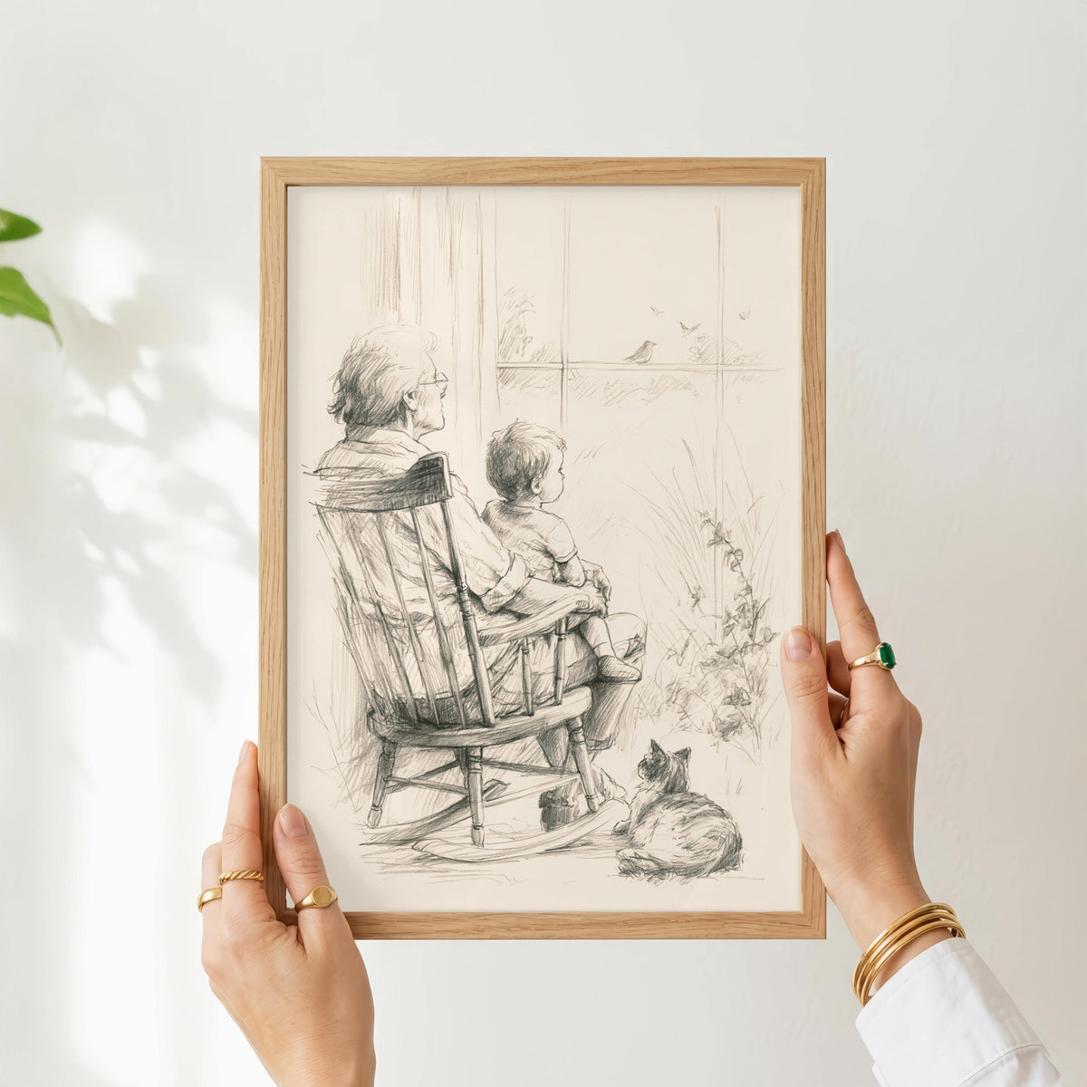 Grandmother and Grandson Rocking Chair