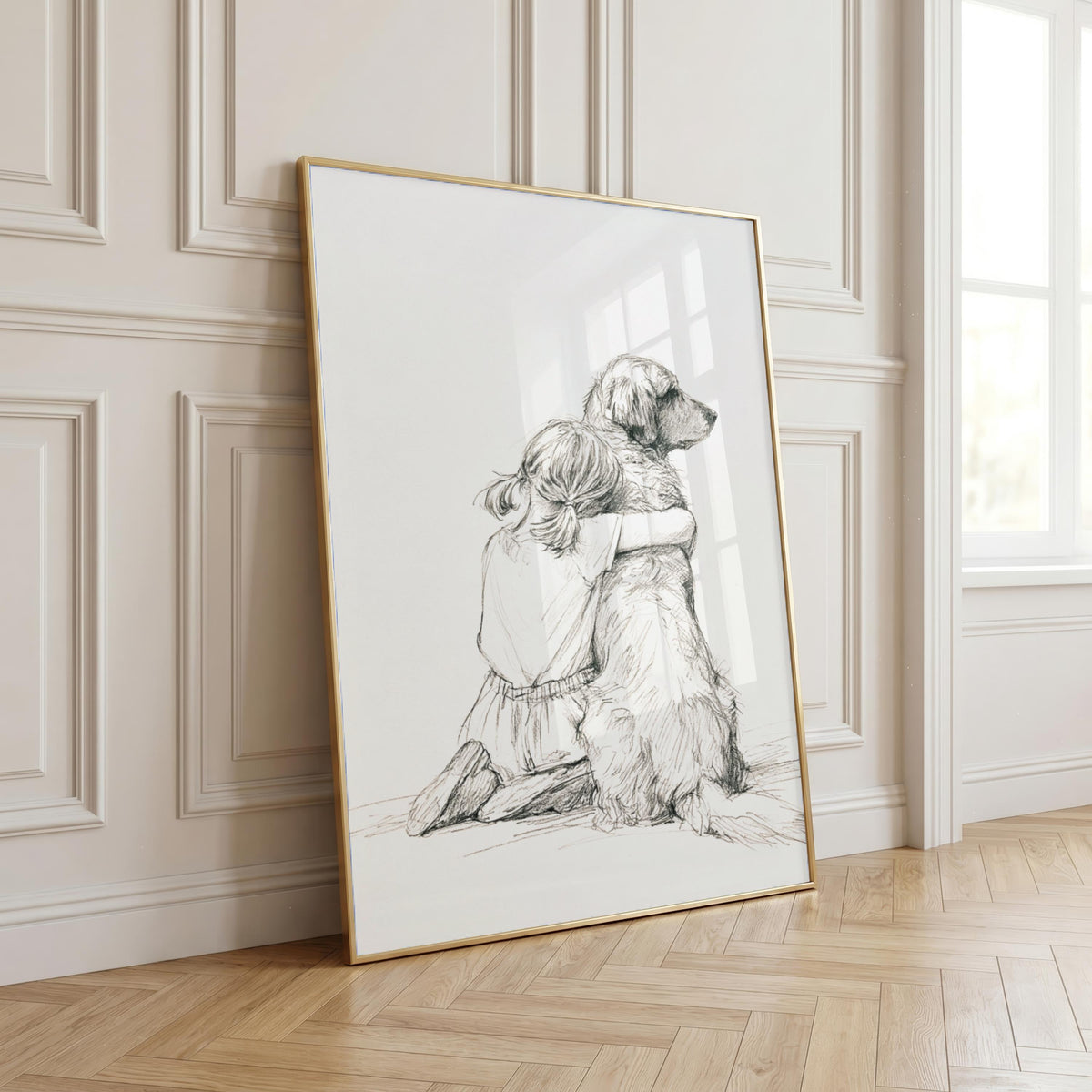 Girl and Golden Retriever