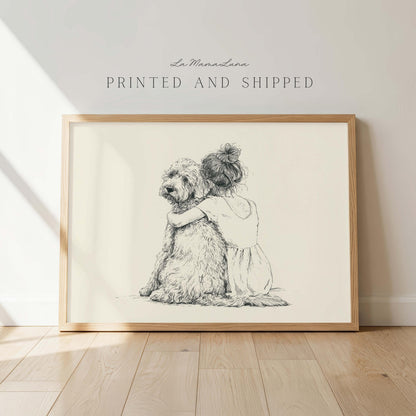 Girl and Goldendoodle