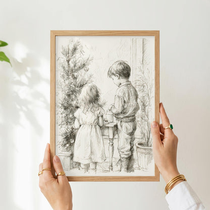 Christmas Milk and Cookies Print