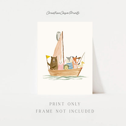 Woodland Animal Sailboat