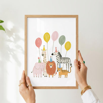 Colorful Safari Birthday Animals