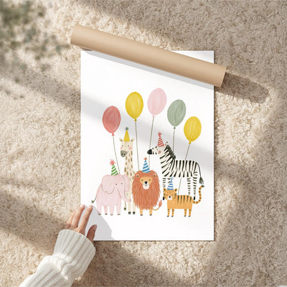 Colorful Safari Birthday Animals