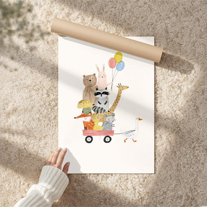 Woodland Animal Wagon Parade