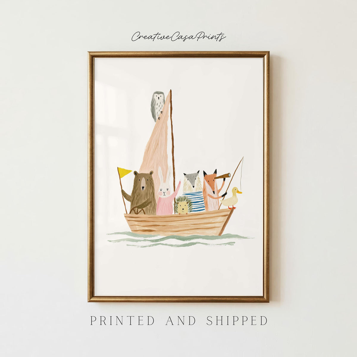 Woodland Animal Sailboat