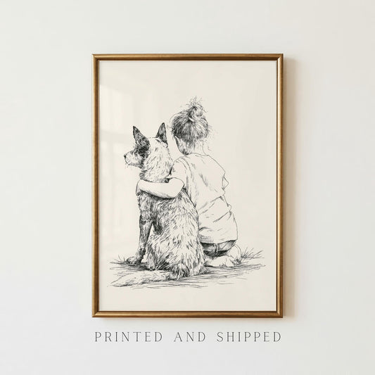 Girl & Cattle Dog