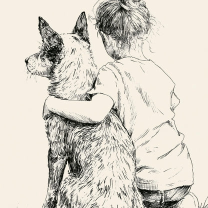 Girl & Cattle Dog