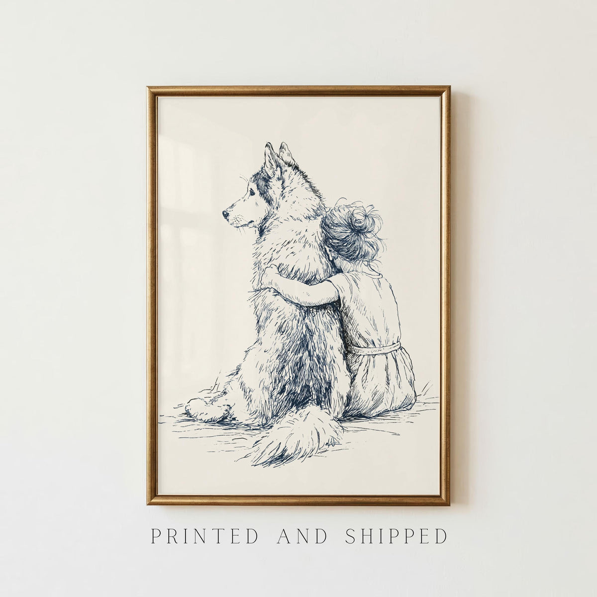 Girl & Husky