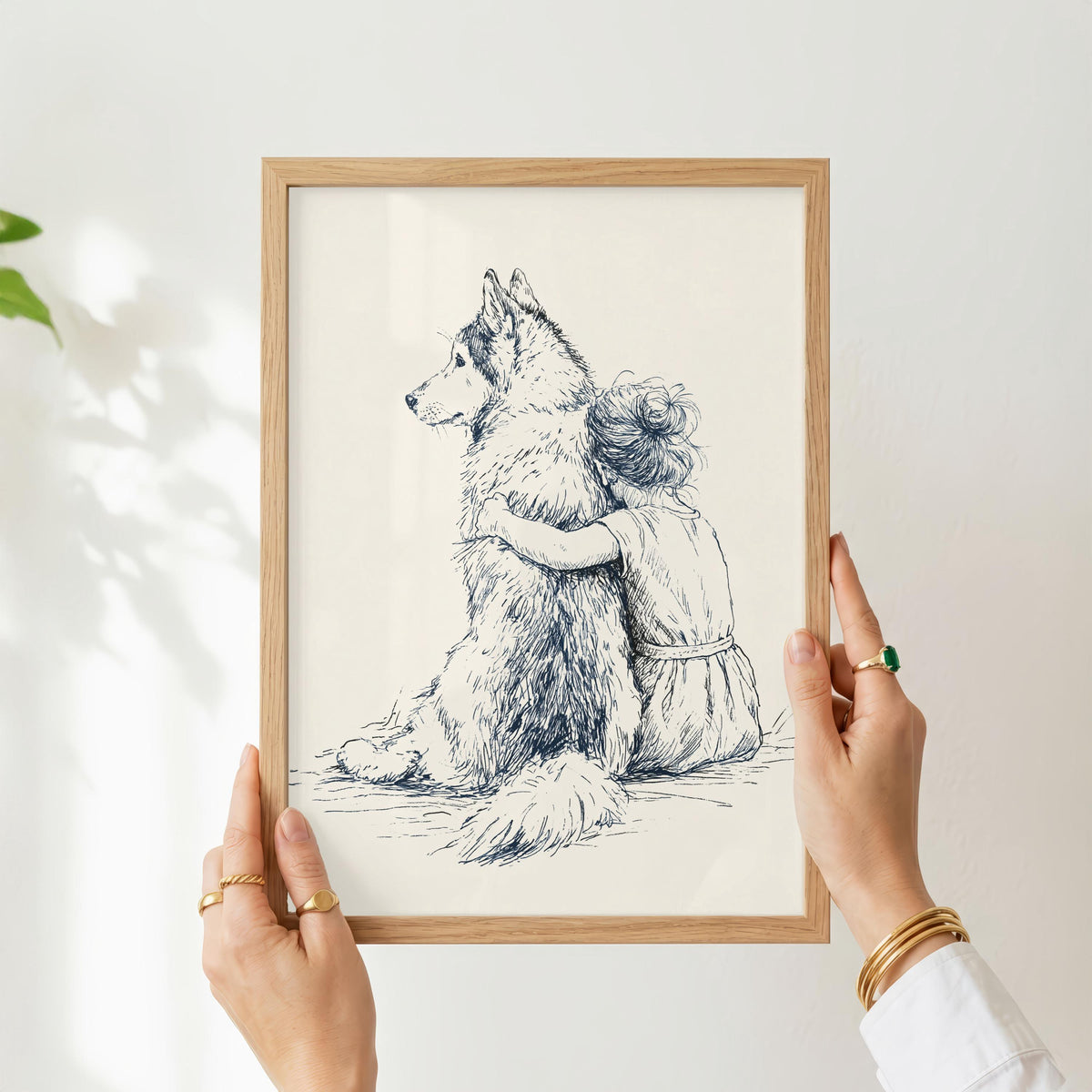 Girl & Husky