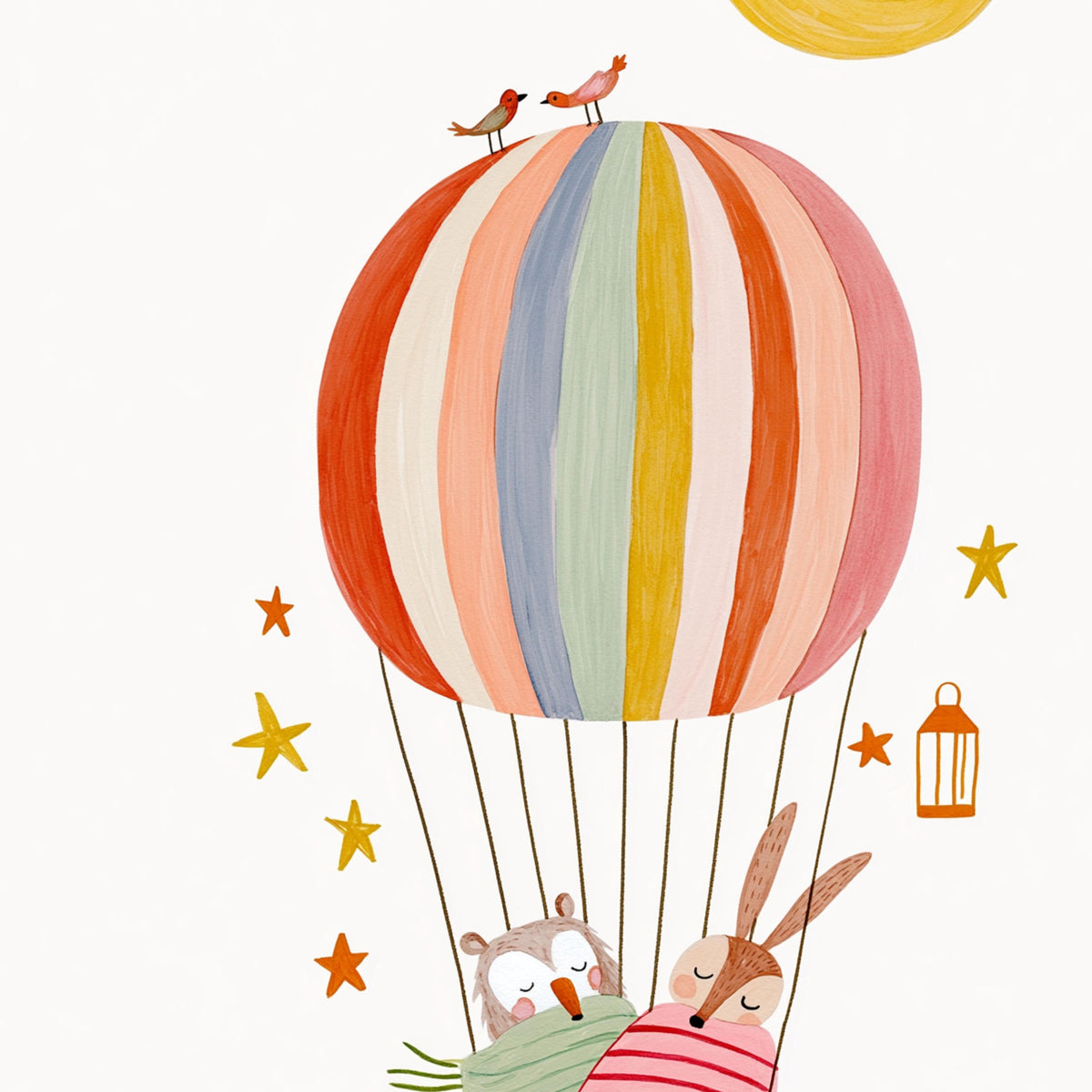 Woodland Sleepy Hot Air Balloon