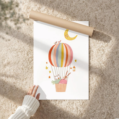 Woodland Sleepy Hot Air Balloon