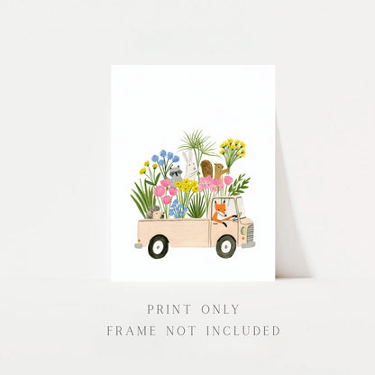 Woodland Animal Flower Truck